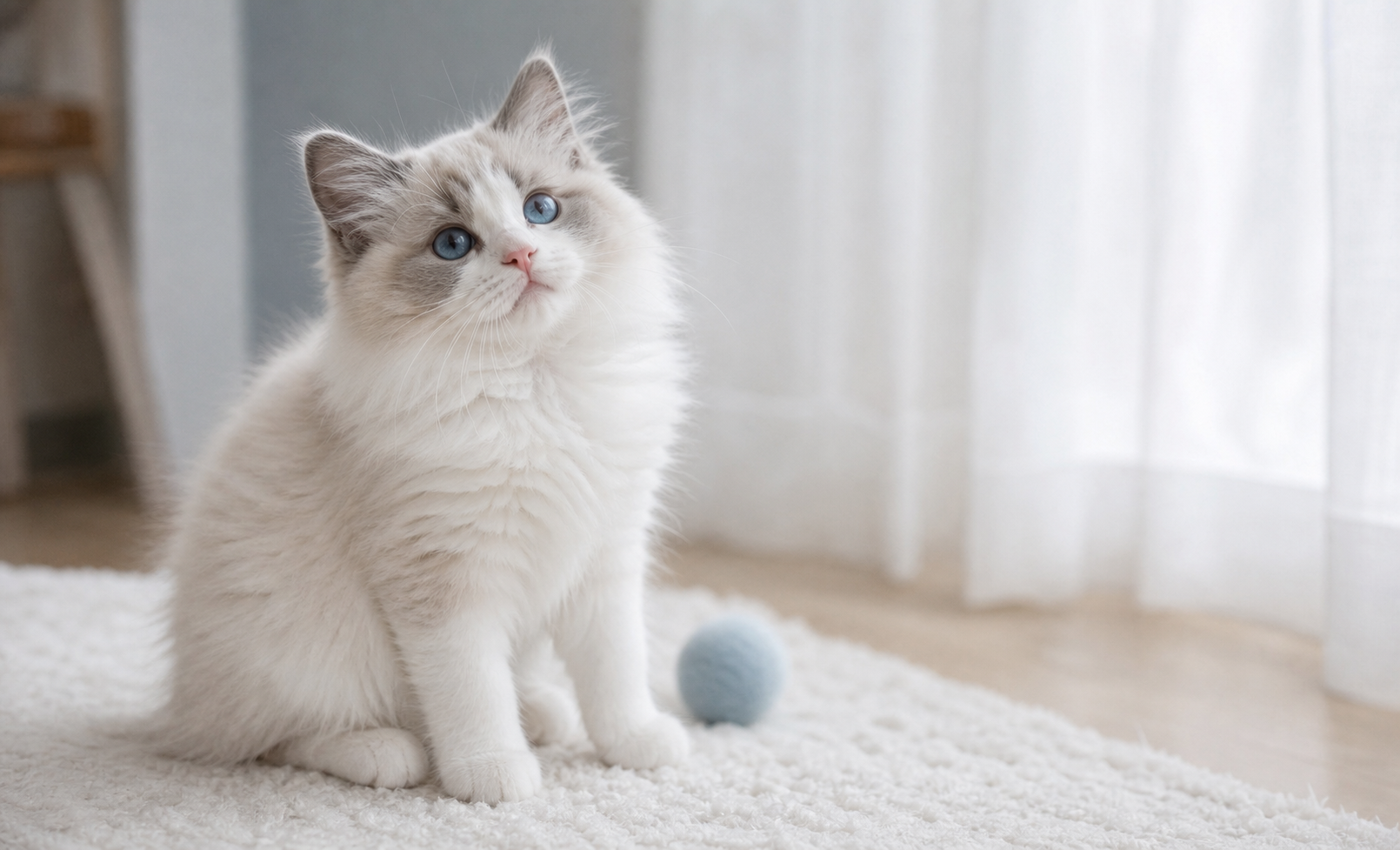 ブルーバイカラーの子猫Luna
