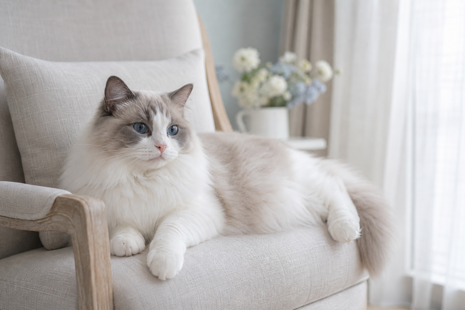 ブルーバイカラーの母猫Claire